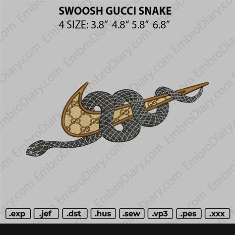 Swoosh Gucci Snake embroidery – embrostudio